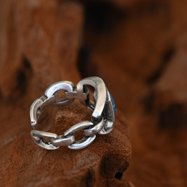 Product image for Sky Blue Chain Link Ring