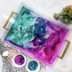 Product image for Abstract Magenta Acrylic Tray