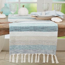 Product image for Striped Runner w/Fringe 16″x72″