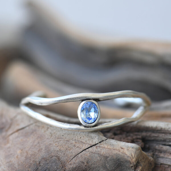 Product image for Freeform Loop Bracelet w/Blue Crystal