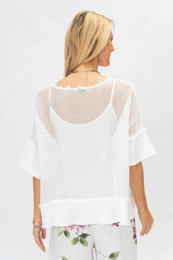 Product image for Cotton Square Mesh Top w/Tank