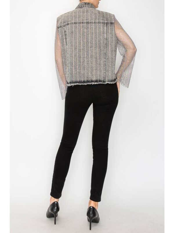 Product image for Mesh Sparkle Grey Denim