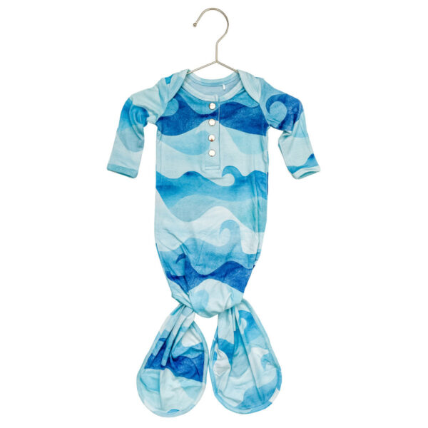 Product image for Ocean Waves Newborn Knotted Gown