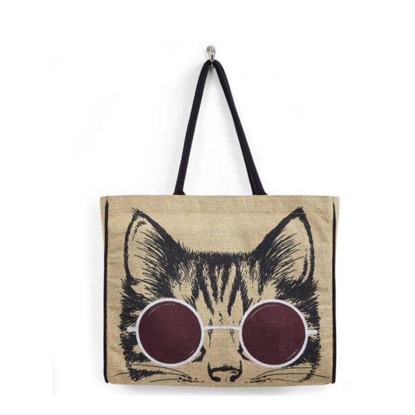 Product image for Meow Eco-Friendly Burlap Tote