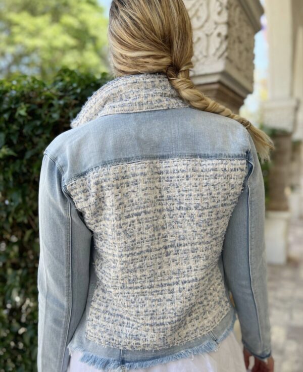 Product image for Designer Stacy Bradley: Denim Jacket – Blue Tweed